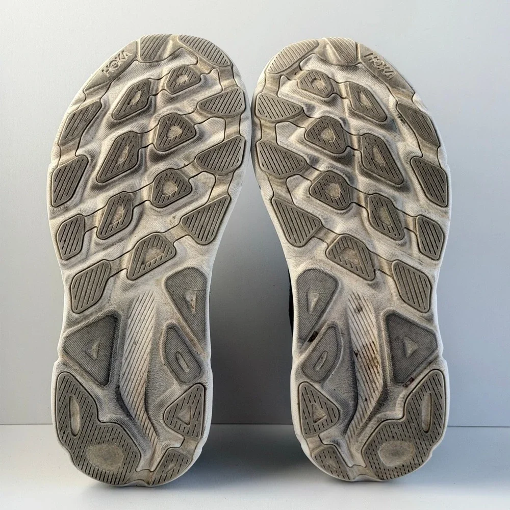Hoka Clifton 9 Women 8 Black Rose Gold Road Running Shoes Cushion Comfort Gym